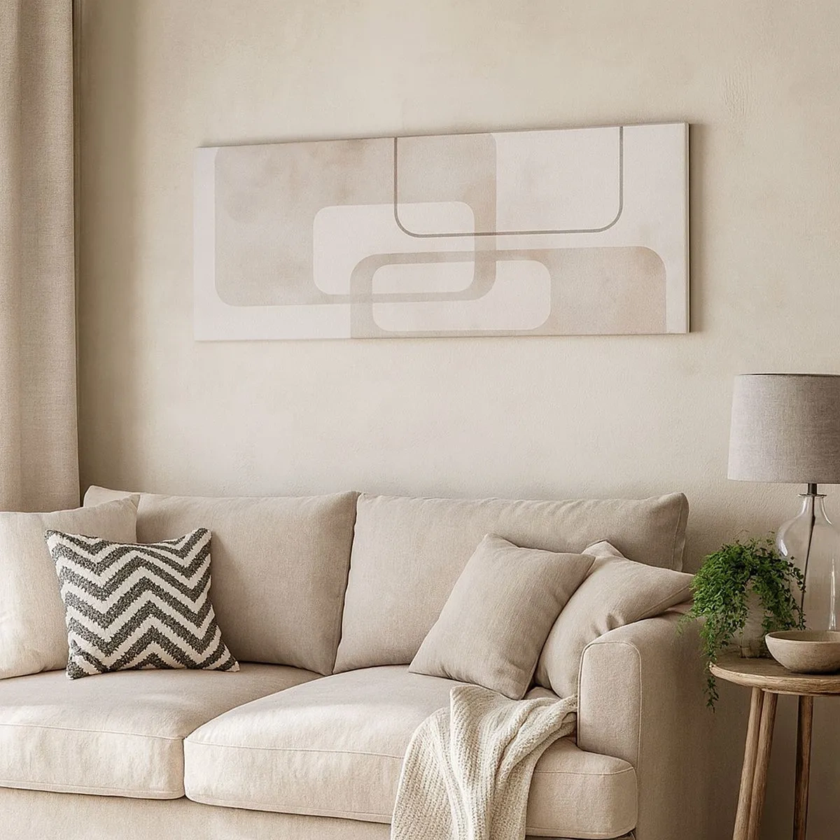 Cuadro sobre lienzo - Impresión de Imagen - Fuga geométrica - 100x40 cm