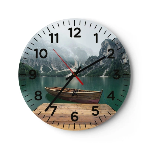 Reloj de pared - Reloj de vidrio - Paisaje inolvidable - 30x30 cm