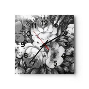 Reloj de pared - Reloj de vidrio - Hermoso incluso en el gris - 40x40 cm