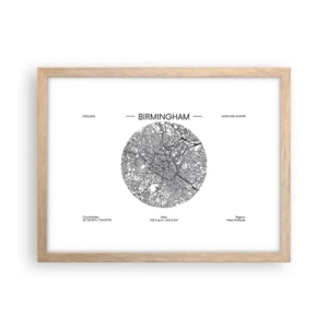 Póster en marco roble claro - Anatomía de Birmingham - 40x30 cm