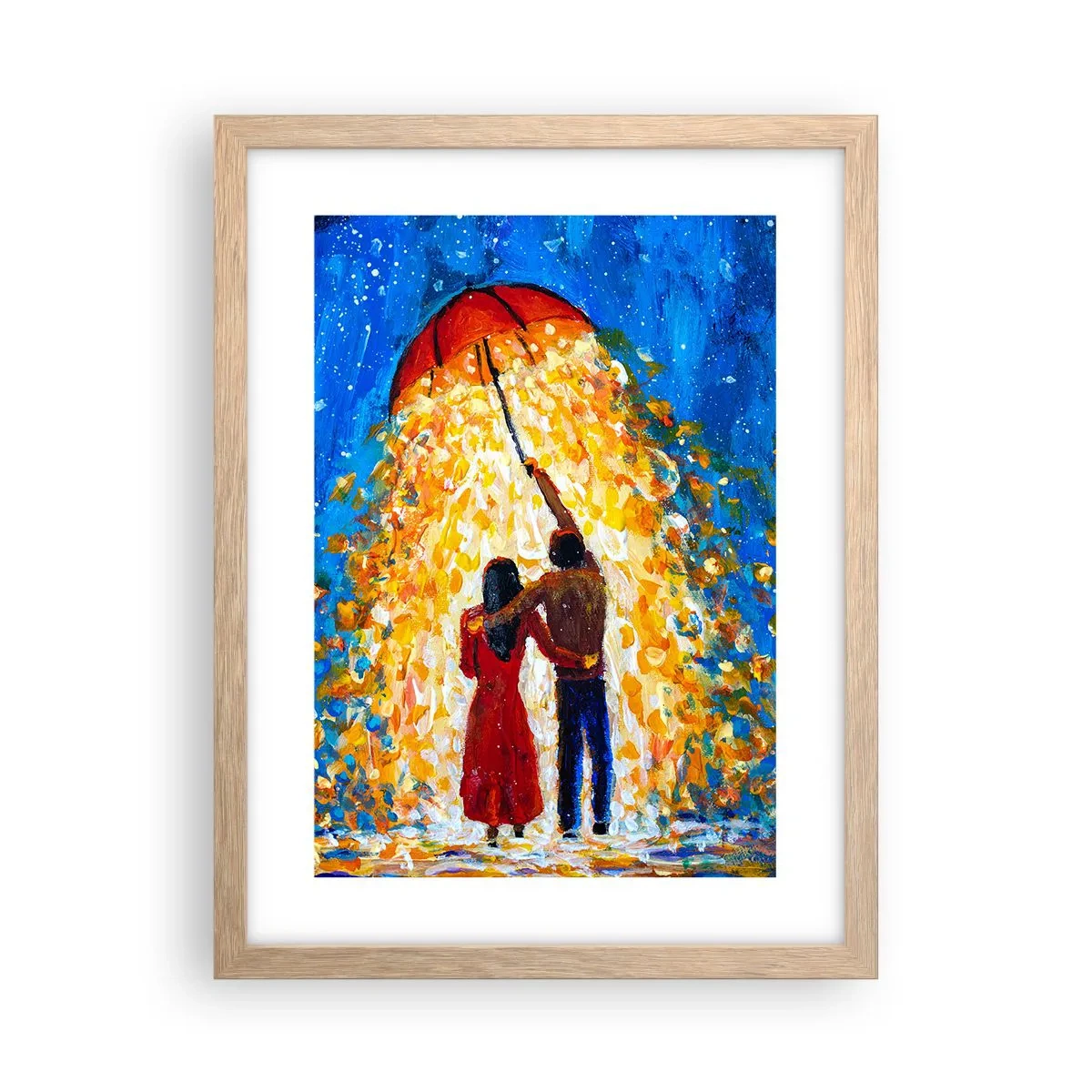 Póster en marco roble claro - La magia de una tarde lluviosa - 30x40 cm