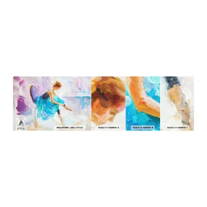 Muestra de fotomural autoadhesivo Deluxe Sticker - Gracia indescriptible, encanto sutil - Bailarina, Bailar, Ballet - 100x30 cm