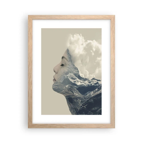 Póster en marco roble claro - La belleza de los elementos - 30x40 cm