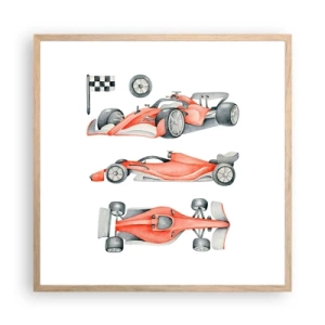 Póster en marco roble claro - Para alcanzar un sueño - 60x60 cm