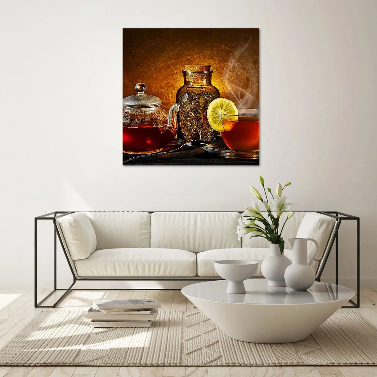 Cuadro sobre vidrio - Impresiones sobre Vidrio - Al estilo de los maestros holandeses - 70x70 cm