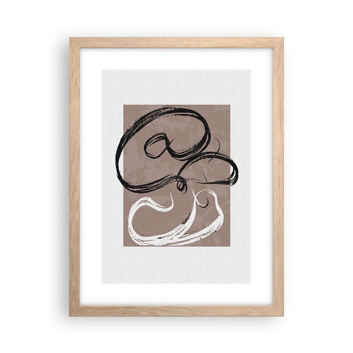 Póster en marco roble claro - Composición: la búsqueda de la plenitud - 30x40 cm