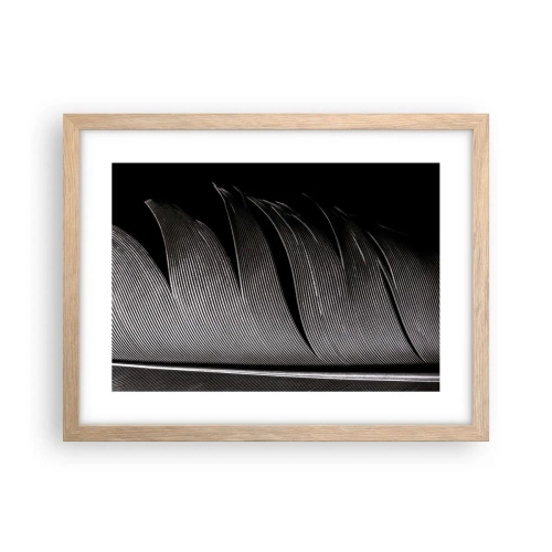 Póster en marco roble claro - Pluma - una construcción maravillosa - 40x30 cm