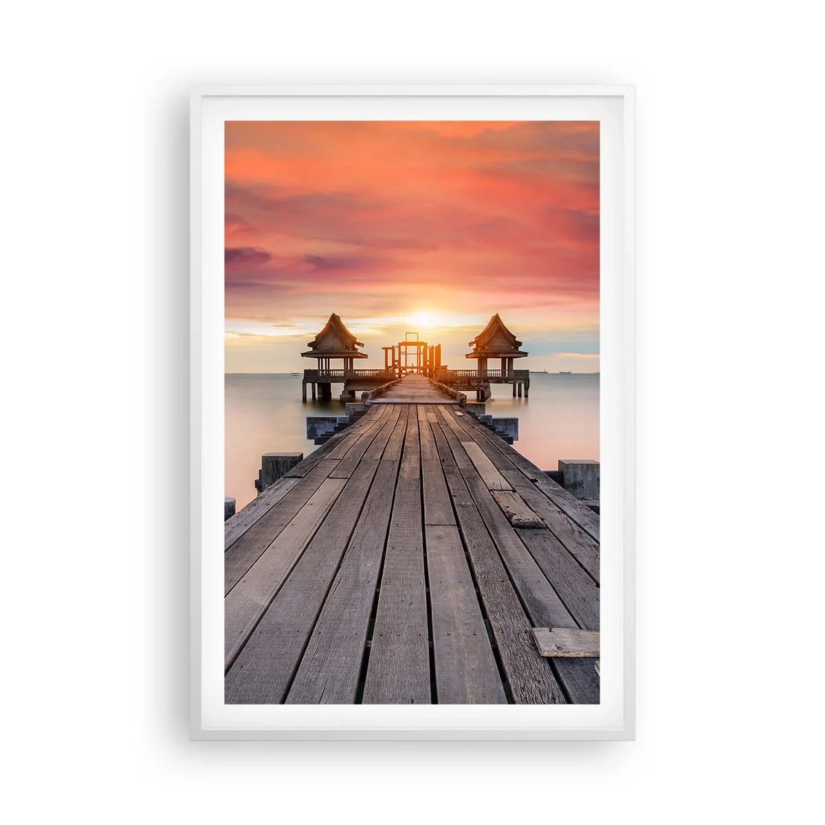 Póster en marco blanco - De este a oeste - 61x91 cm