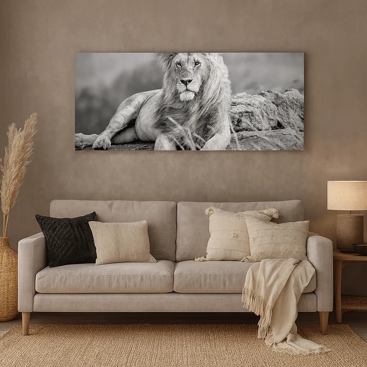 Cuadro sobre lienzo - Impresión de Imagen - La siesta real - 30x30 cm