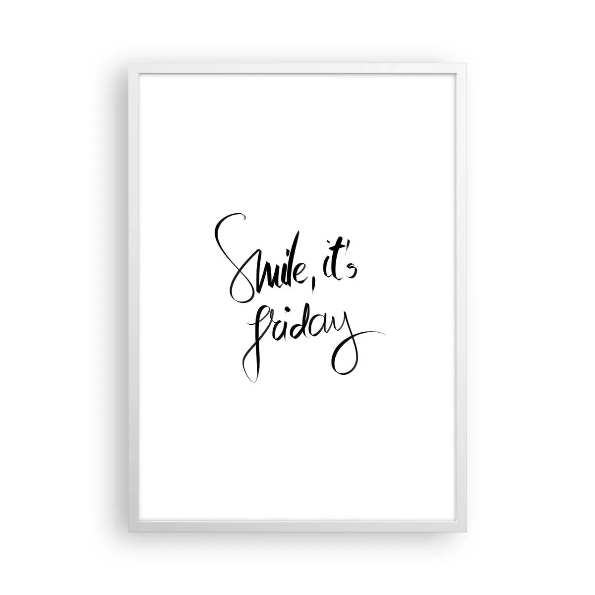 Póster en marco blanco - La verdadera alegría - 50x70 cm