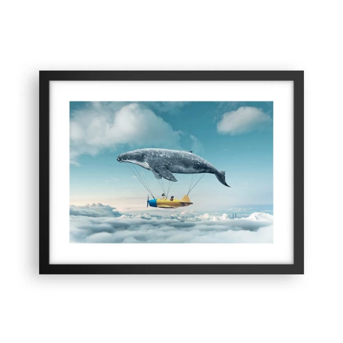 Póster en marco negro - ¿Por qué no? - 40x30 cm