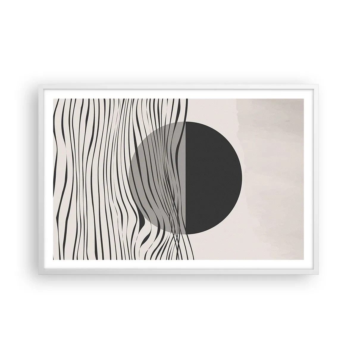 Póster en marco blanco - Media composición - 91x61 cm