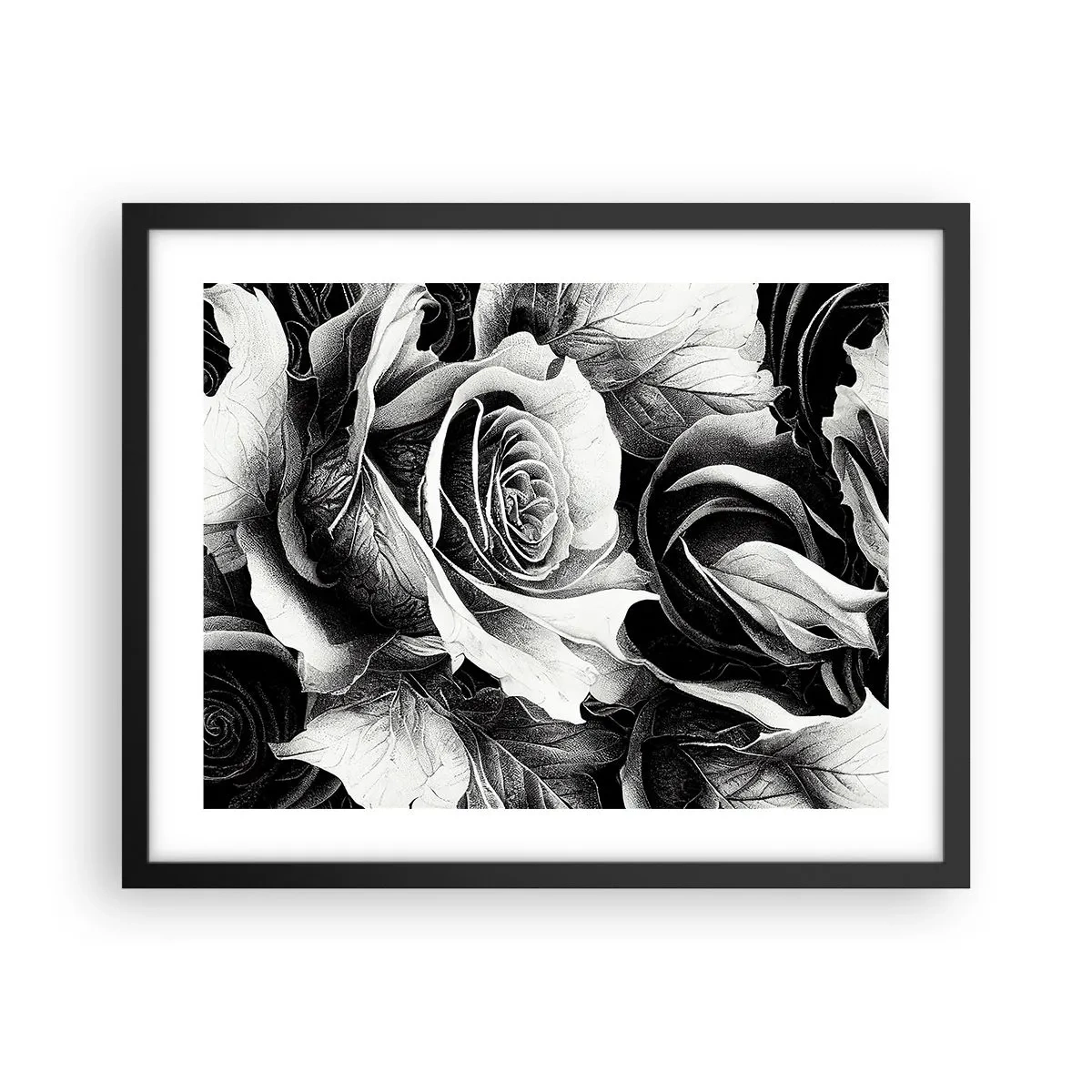 Póster en marco negro - Siempre como una reina - 50x40 cm