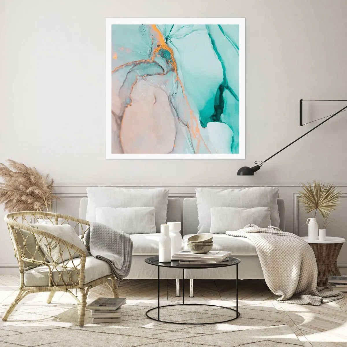 Póster - Danza de formas y colores - 40x40 cm