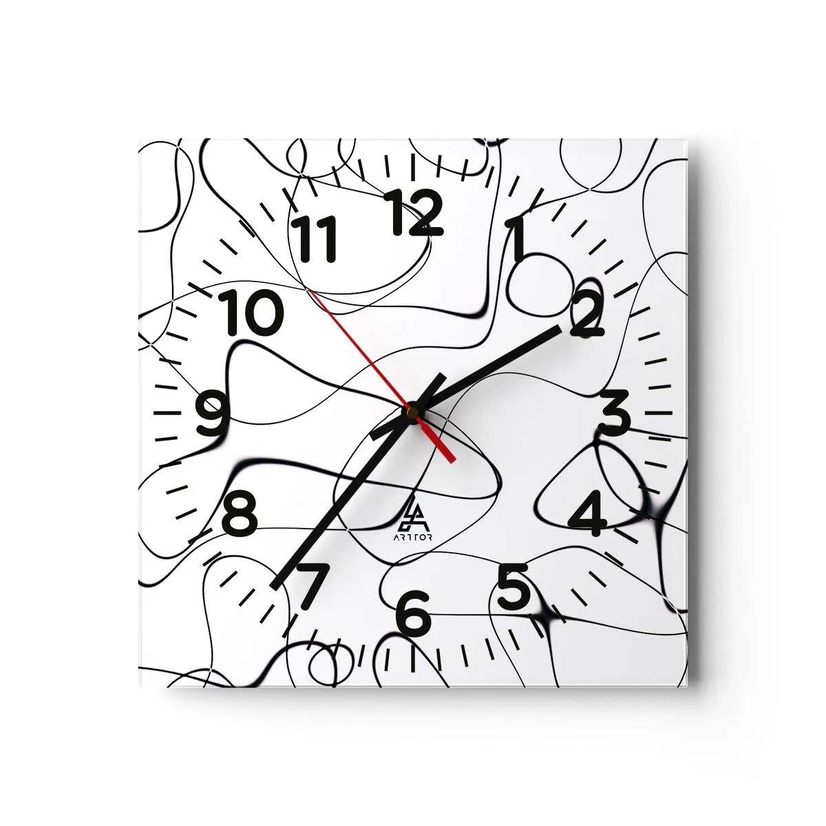 Reloj de pared - Reloj de vidrio - Los caminos de la vida, las vicisitudes del destino - 40x40 cm