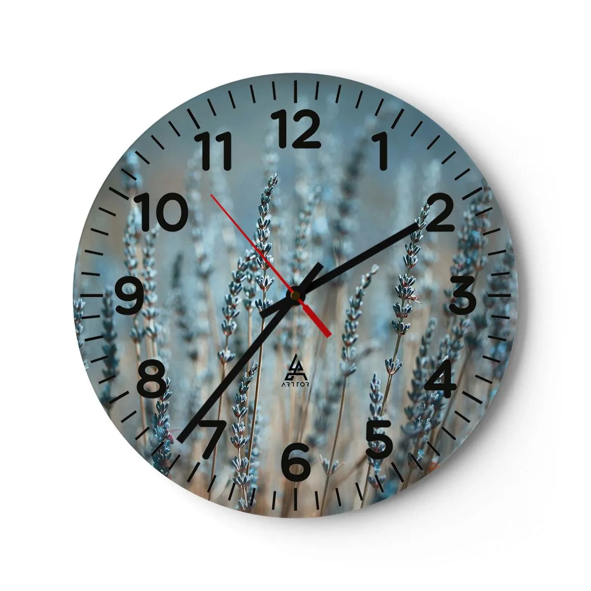 Reloj de pared - Reloj de vidrio - Fragante pasto - 30x30 cm