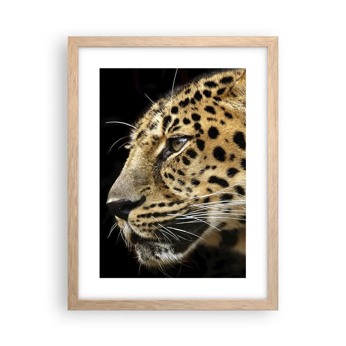 Póster en marco roble claro - Tranquilo, concentrado, preparado - 30x40 cm