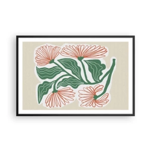 Póster en marco negro - Folclórico y moderno - 91x61 cm