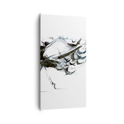 Cuadro sobre lienzo - Impresión de Imagen - La magia de la música te hace libre - 65x120 cm