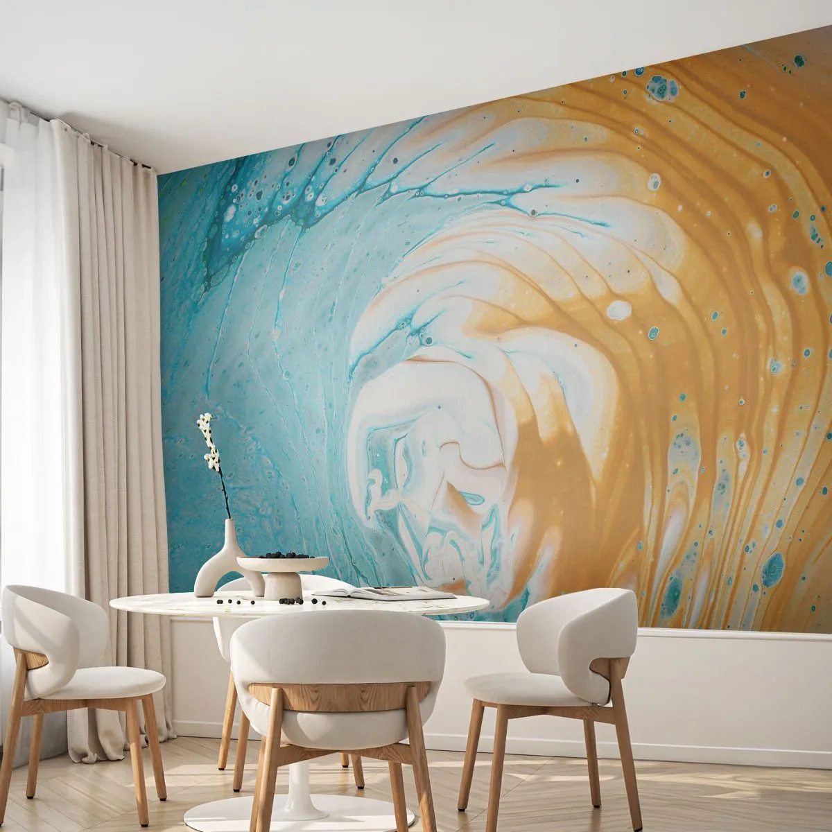 Fotomural Premium Canvas - Remolino pastel - Abstracción, Pedazo, Arte Moderno - 250x175 cm