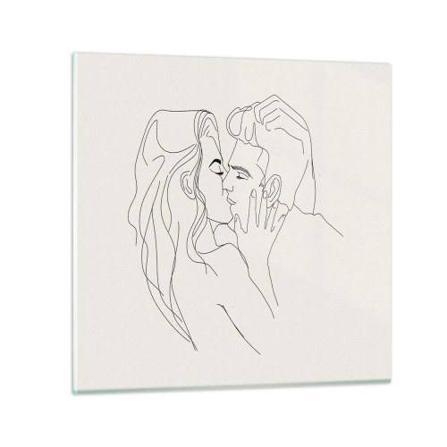 Cuadro sobre vidrio - Impresiones sobre Vidrio - Unión y sentimiento - 30x30 cm