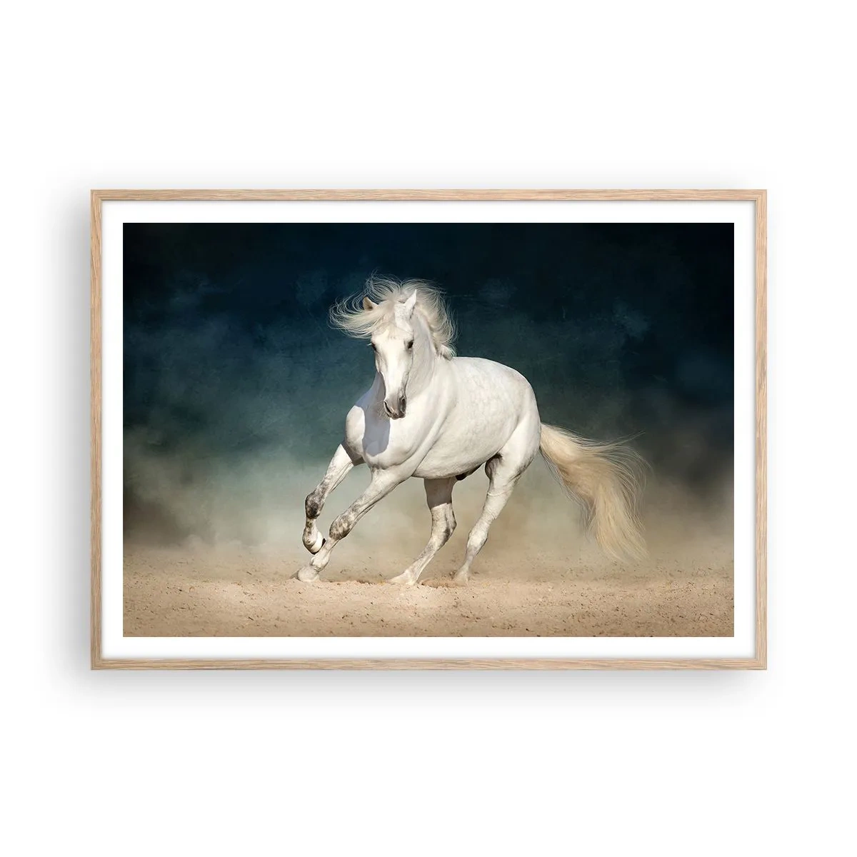 Póster en marco roble claro - Libertad en estado puro - 100x70 cm