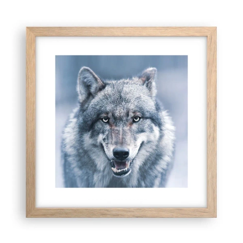 Póster en marco roble claro - ¿Aceptarás el reto? - 30x30 cm