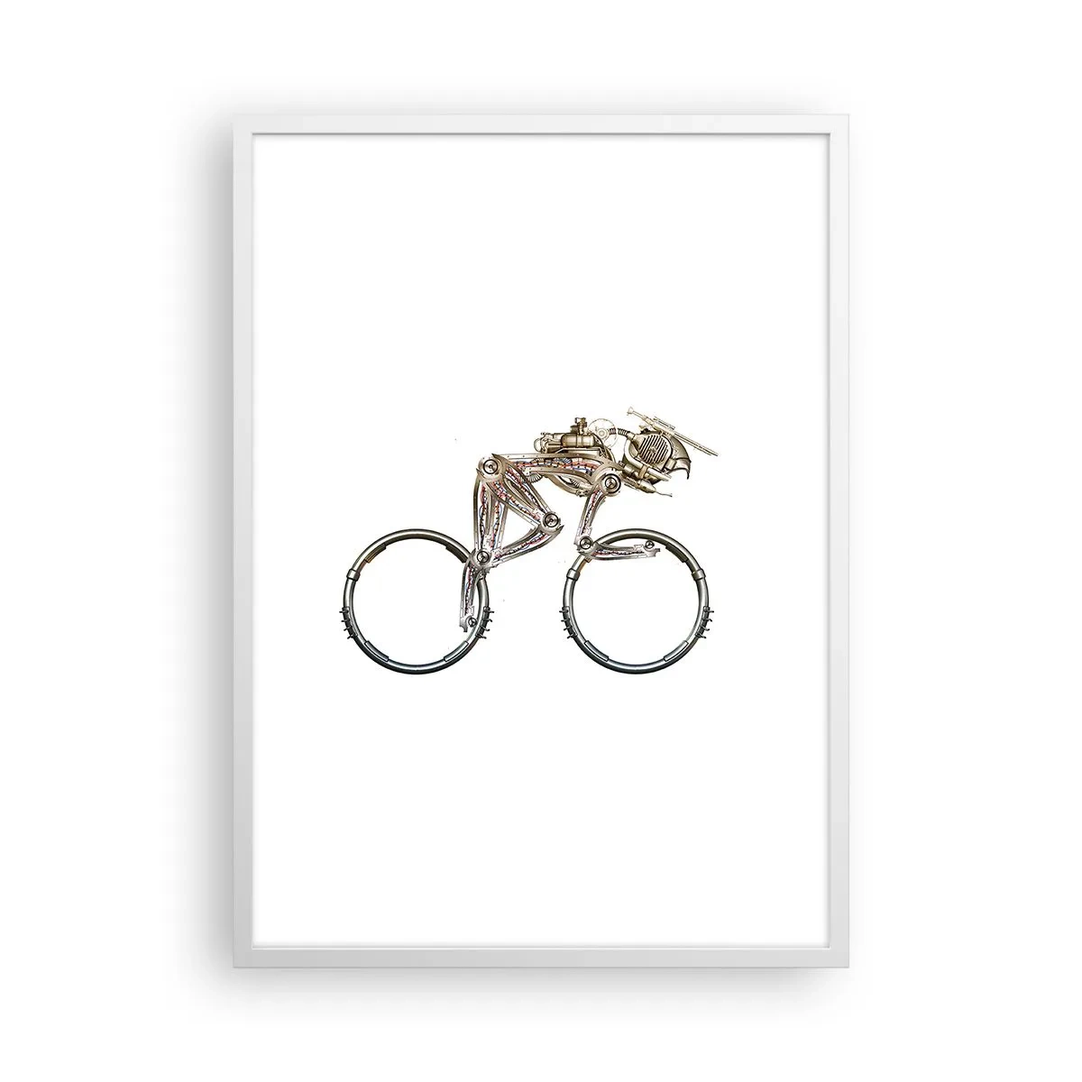 Póster en marco blanco - Una magnífica máquina - 50x70 cm