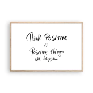 Póster en marco roble claro - ¿Cómo vivir? - 91x61 cm