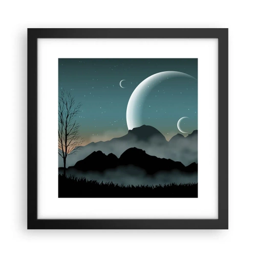 Póster en marco negro - Un carnaval de noche estrellada - 30x30 cm