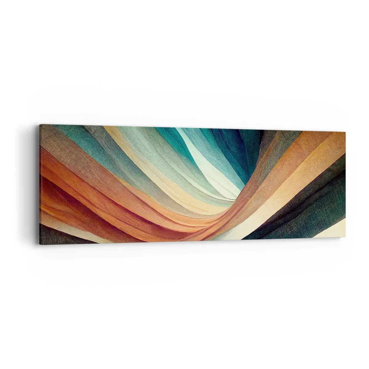 Cuadro sobre lienzo - Impresión de Imagen - Tejido de colores - 90x30 cm