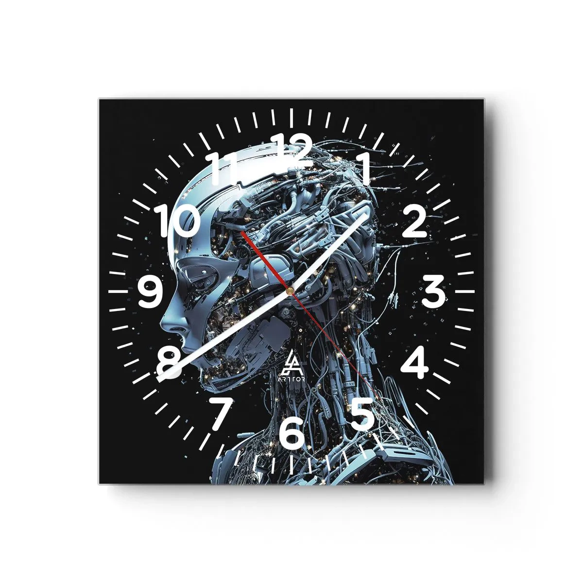 Reloj de pared - Reloj de vidrio - La tecnología es una mujer - 30x30 cm