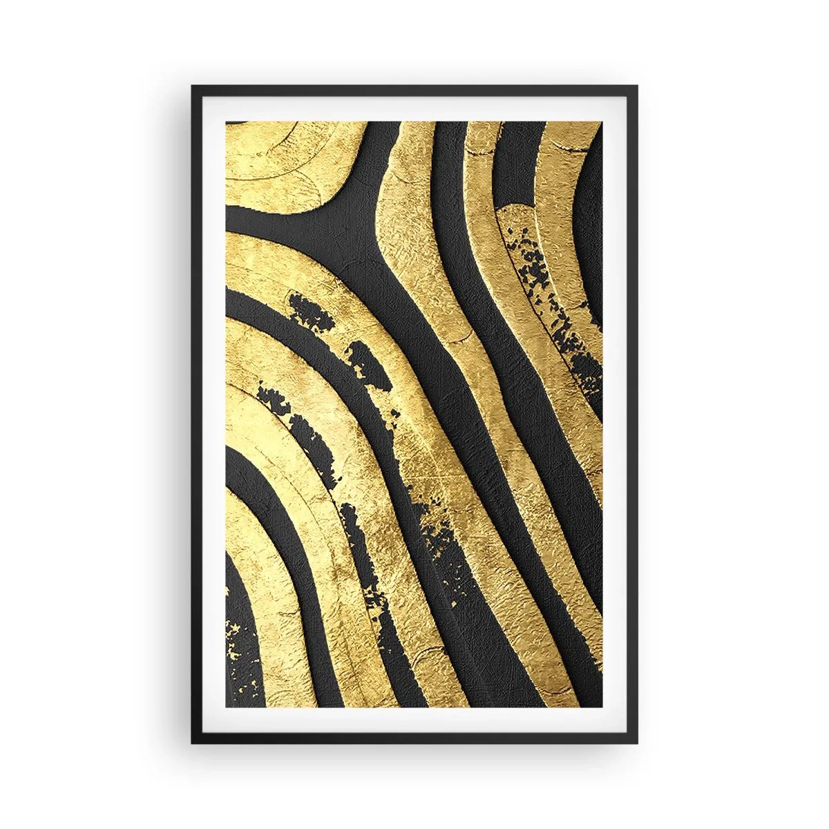 Póster en marco negro - Todo fluye - 61x91 cm