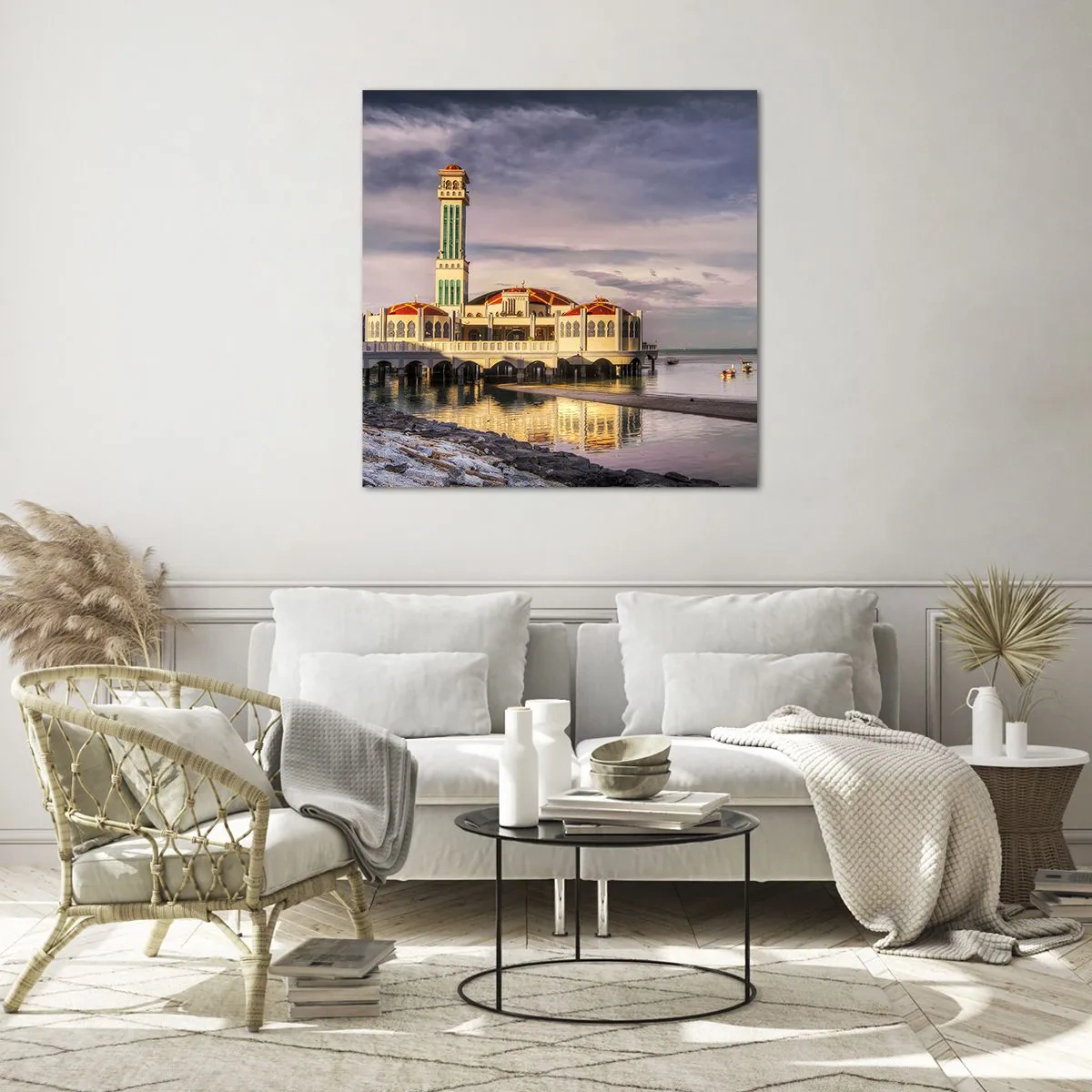 Cuadro sobre vidrio - Impresiones sobre Vidrio - Templo de la naturaleza - 70x70 cm