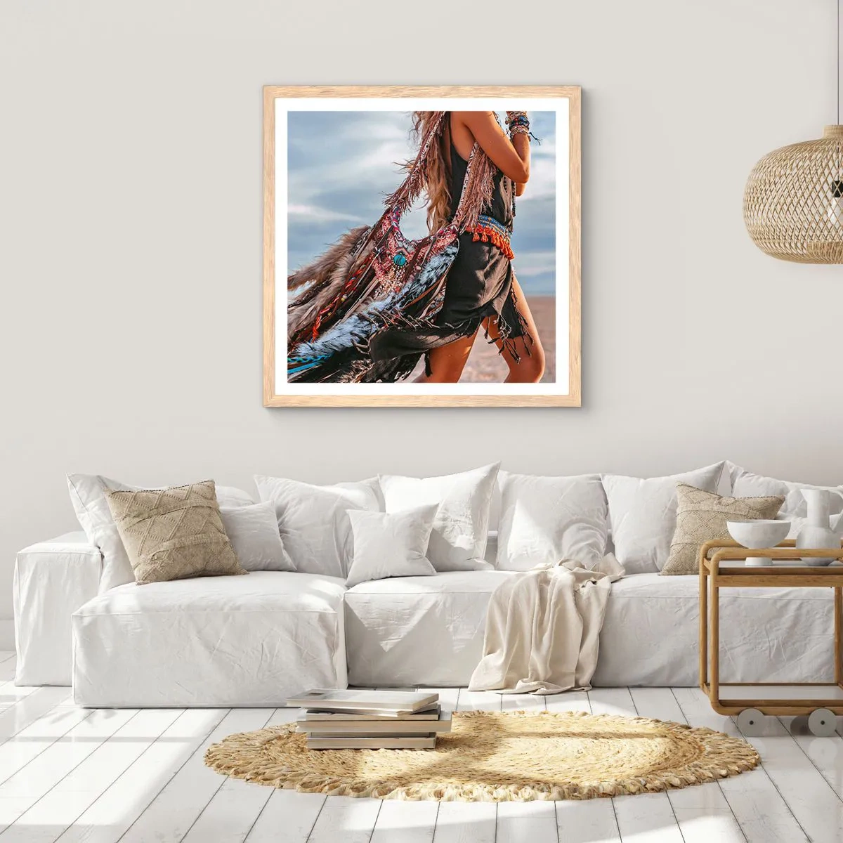 Póster en marco roble claro - La chamana - 60x60 cm