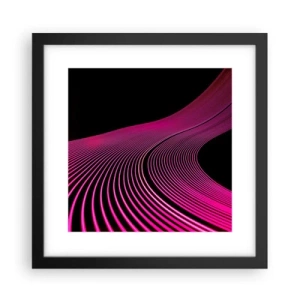 Póster en marco negro - Avenida de luz - 30x30 cm
