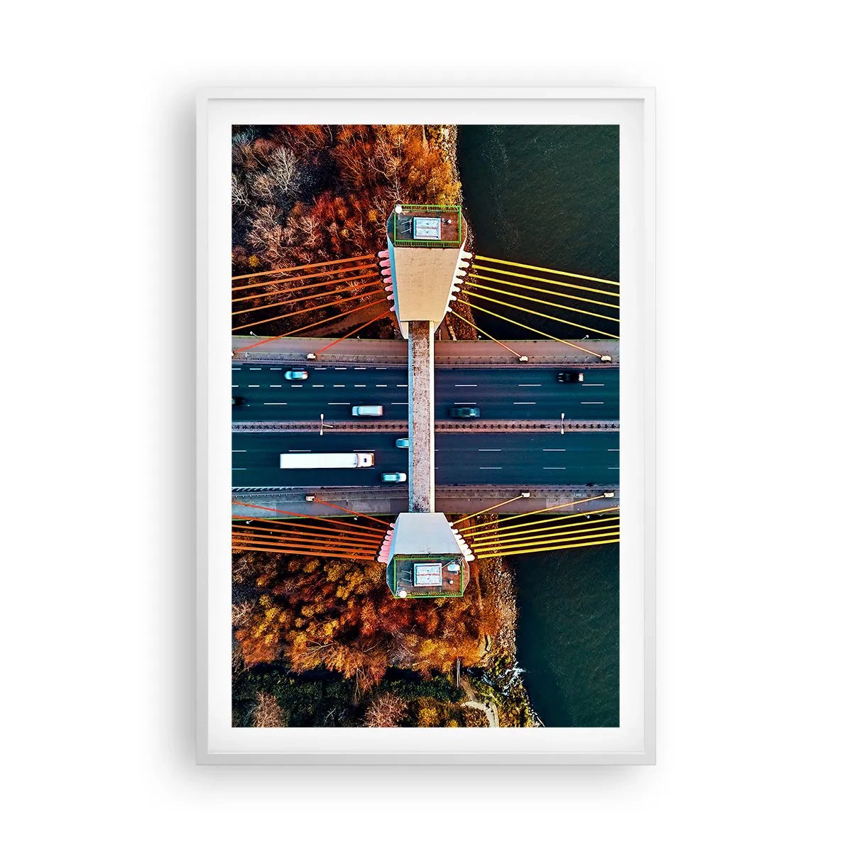 Póster en marco blanco - Más allá de las aguas, más allá de los bosques - 61x91 cm