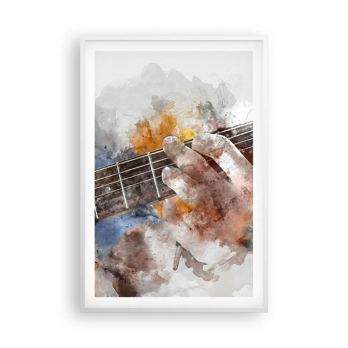 Póster en marco blanco - Poesía entre las cuerdas - 61x91 cm