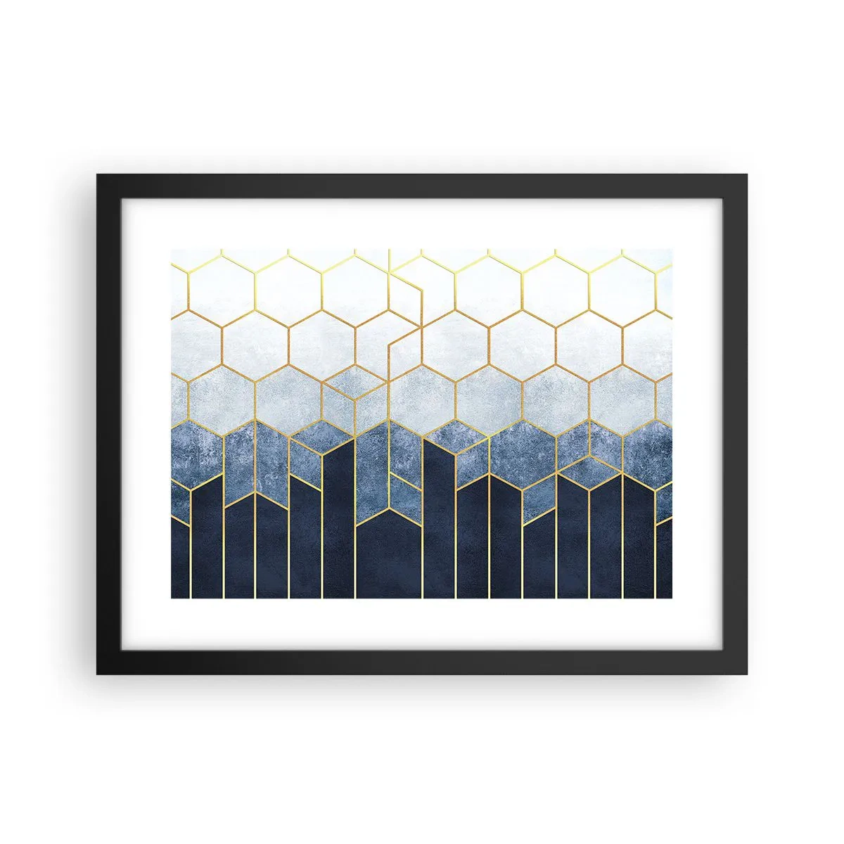 Póster en marco negro - Composición rítmica visual - 40x30 cm