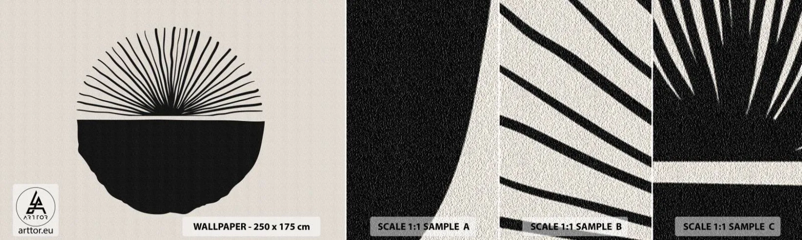 Muestra De Fotomural Standard Eco - Un abanico de posibilidades - bohemia, minimalista, Bosquejo - 100x30 cm