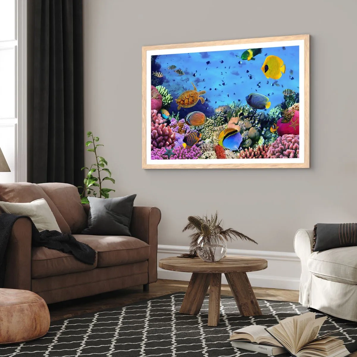 Póster en marco roble claro - Y qué sabemos de la vida... - 70x50 cm