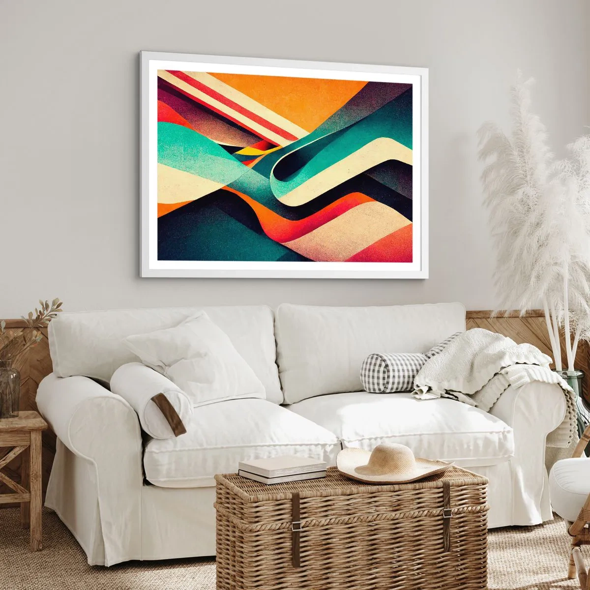 Póster en marco blanco - Composición intensa - 40x30 cm