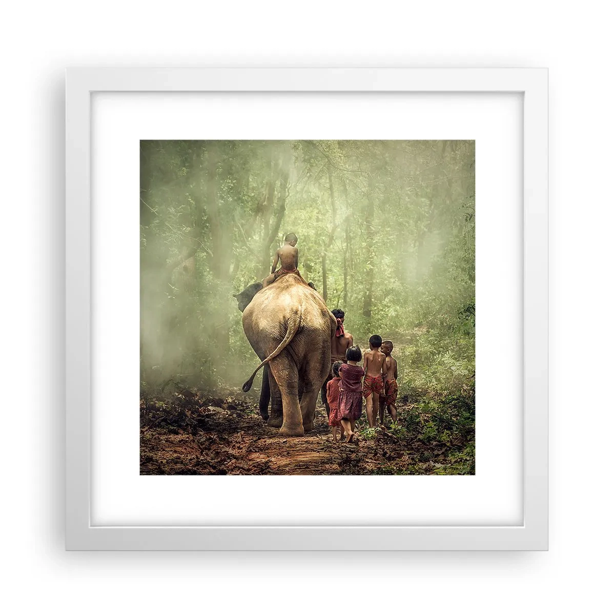 Póster en marco blanco - El nuevo libro de la selva - 30x30 cm