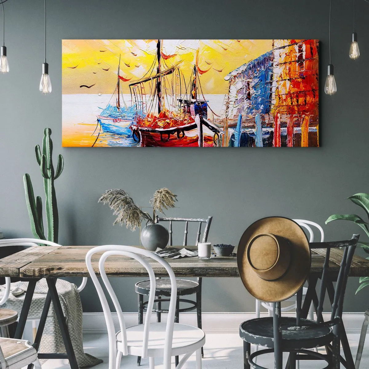 Cuadro sobre lienzo - Impresión de Imagen - Feliz regreso - 90x30 cm