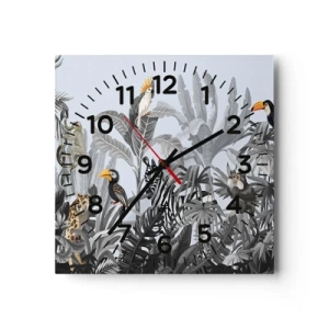 Reloj de pared - Reloj de vidrio - Un cuento de hadas africano - 40x40 cm