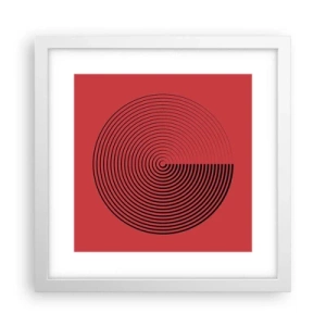 Póster en marco blanco - Movimiento circular - 30x30 cm