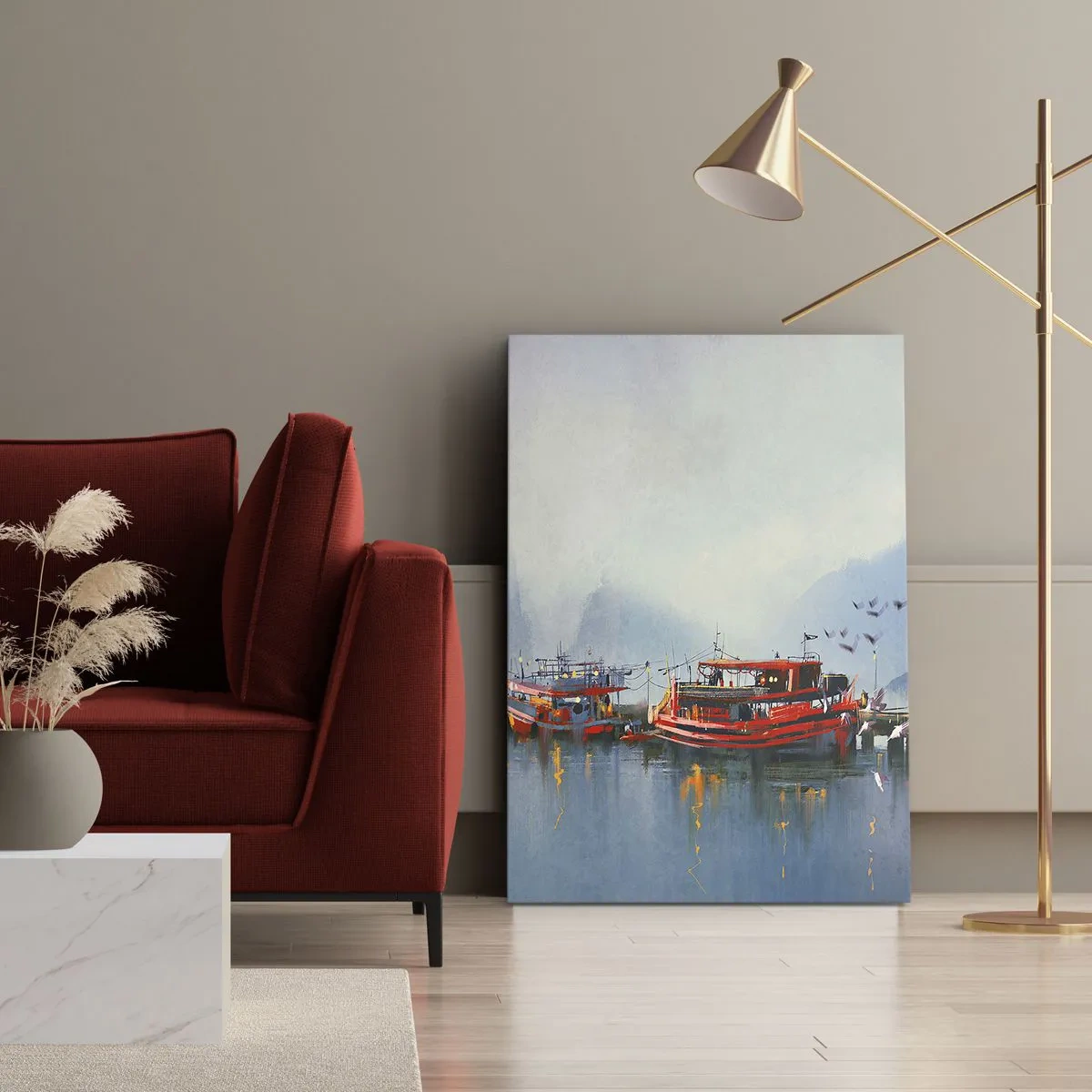 Cuadro sobre lienzo - Impresión de Imagen - En el fin del mundo - 45x80 cm