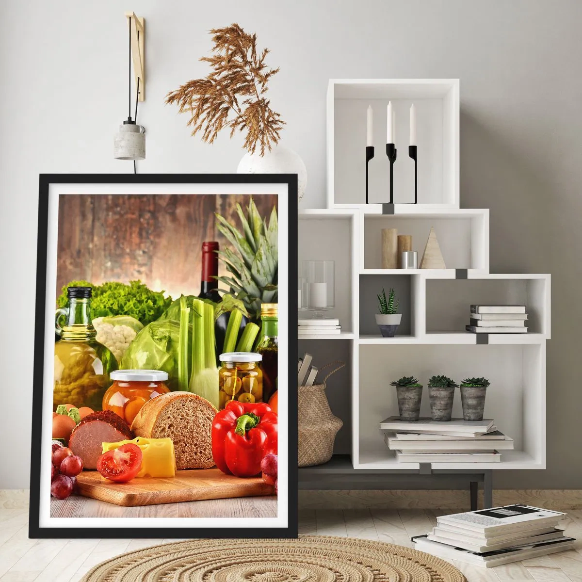 Póster en marco negro - La mesa está lista - 30x40 cm