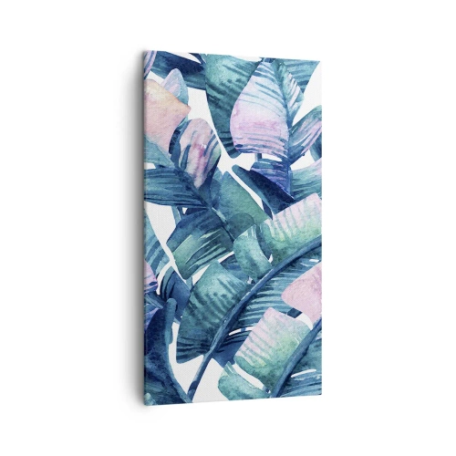 Cuadro sobre lienzo - Impresión de Imagen - En una plantación de plátanos - 45x80 cm