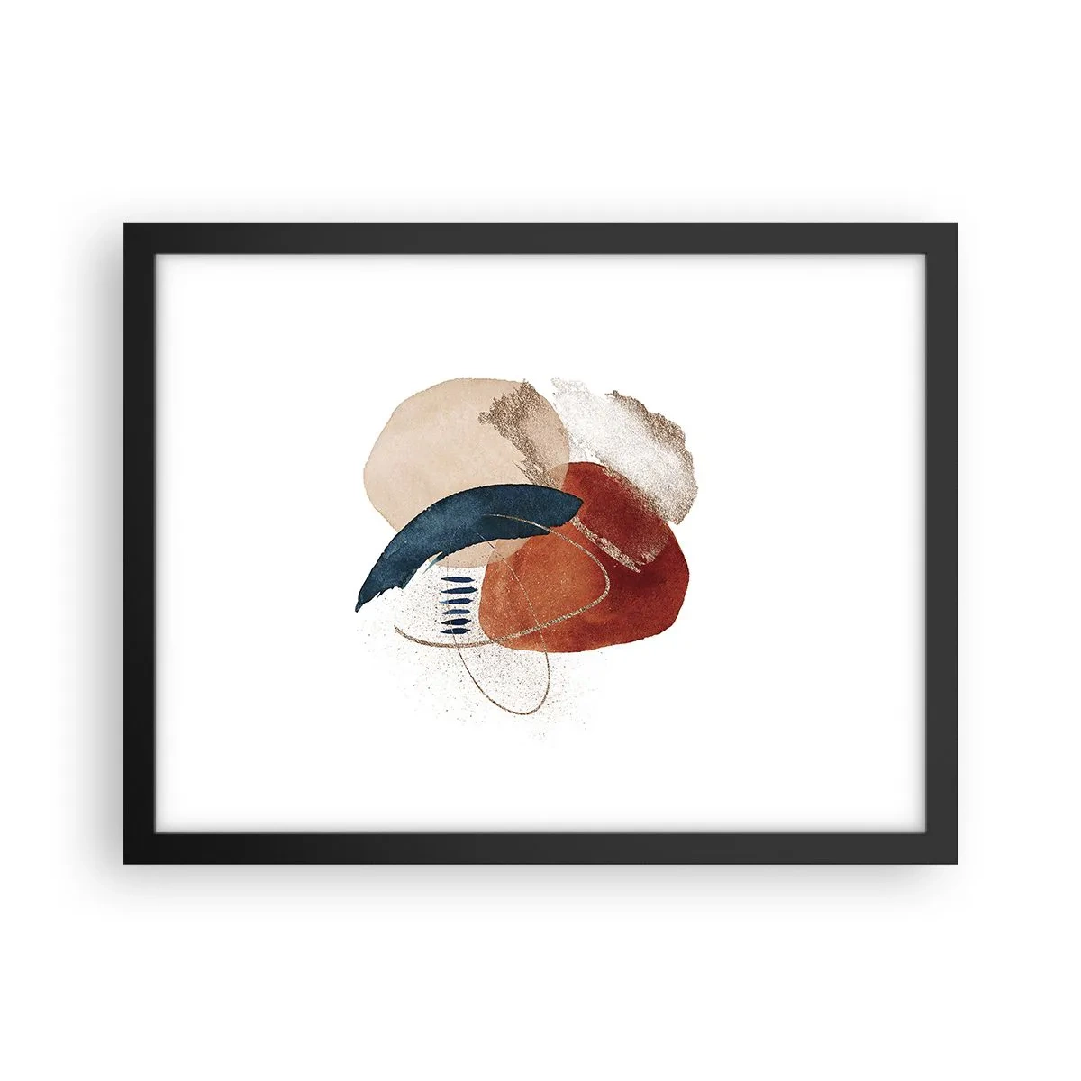 Póster en marco negro - Composición ovalada - 40x30 cm